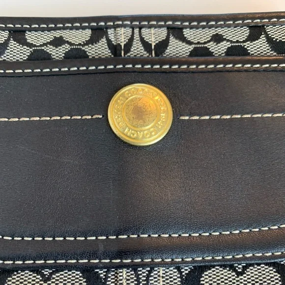 Coach Black and Cream Wristlet - Picture 5 of 6